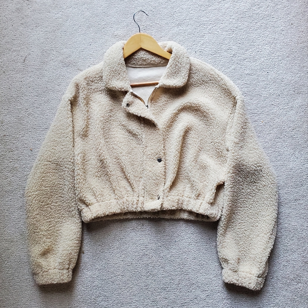 Shein zipper fleece jacket